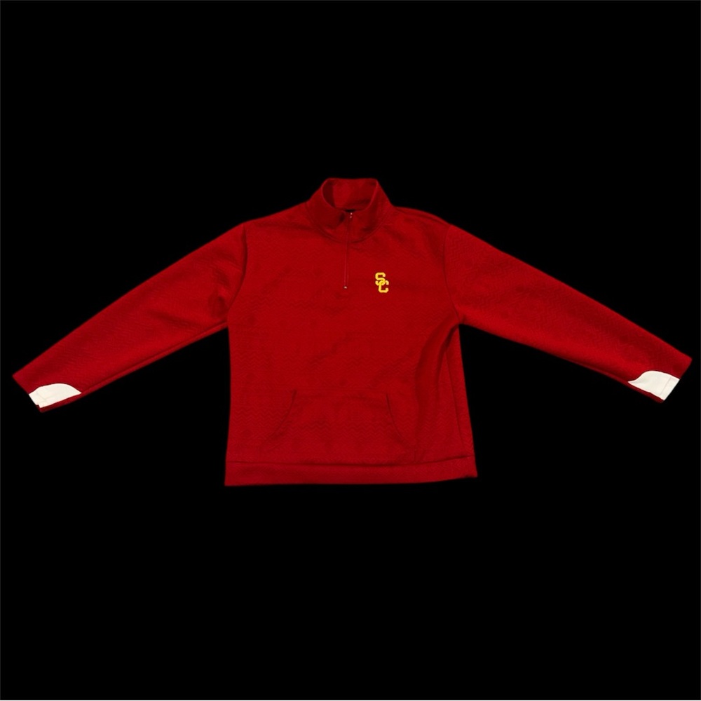 Gameday Couture USC Trojans Quilted Quarter Zip Pullover Sweatshirt